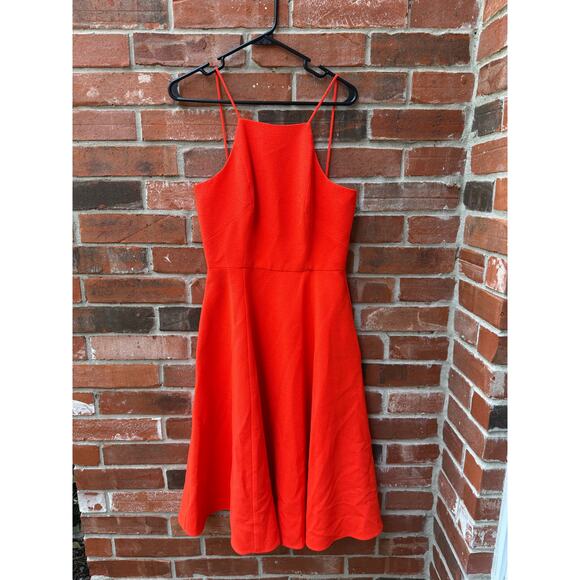 Black Halo Red Sleeveless Fit & Flare Midi Dress Size 8 - Picture 2 of 5